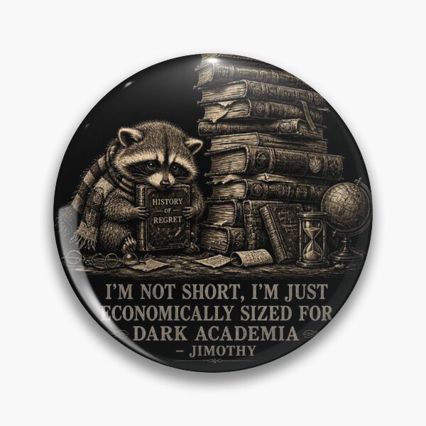 Item preview, Dark Academia Funny Raccoon Jimothy Econonomically Sized Student Art Print designed and sold by thoughtswear.