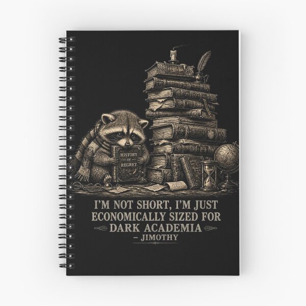 Item preview, Dark Academia Funny Raccoon Jimothy Econonomically Sized Student Art Print designed and sold by thoughtswear.