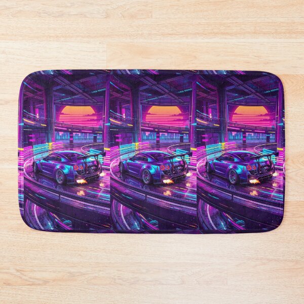Item preview, Vaporwave Neon City Highway Widebody Twin Turbo Tuner Machine designed and sold by RevUpDesign.