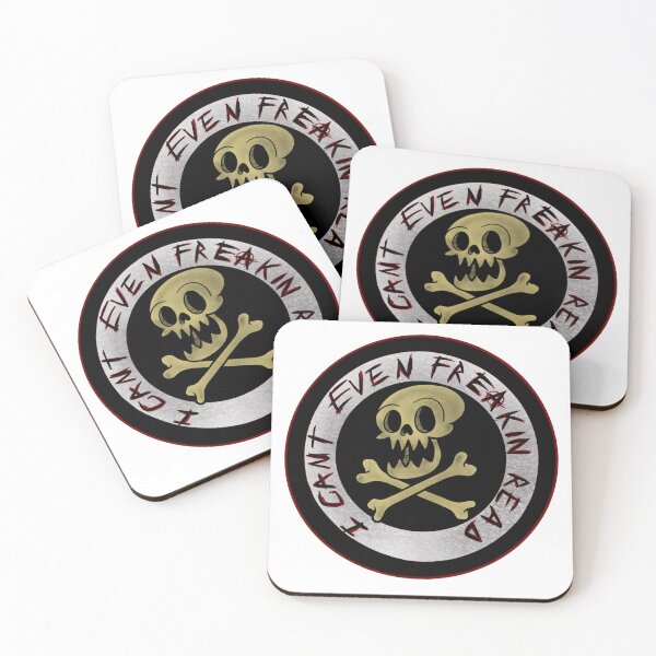 Item preview, I Can't Even Freakin' Read | Funny Skull Emblem | Original Artwork designed and sold by Let There Be Art Studio.
