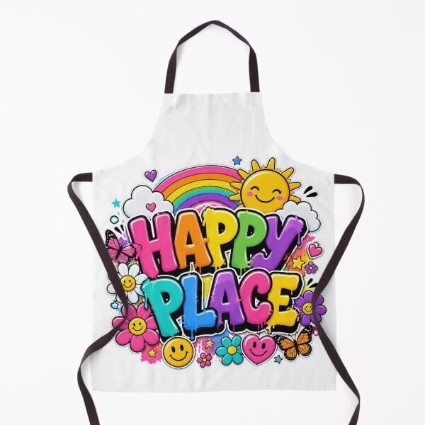 Item preview, HAPPY PLACE Graffiti Sticker PNG | Positive Rainbow Typography | Cute Colorful Vinyl Decal for Laptop, Notebook, Journal & Water Bottle designed and sold by Stylestickers55.
