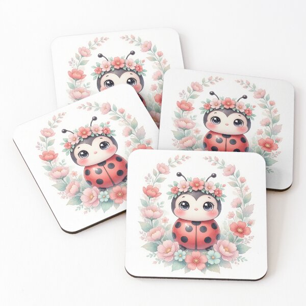 Item preview, Cute Ladybug with Flower Crown designed and sold by HappyOops.