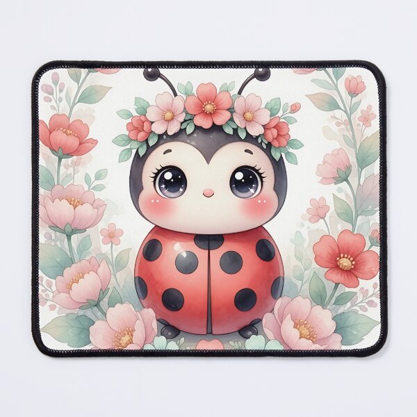 Item preview, Cute Ladybug with Flower Crown designed and sold by HappyOops.