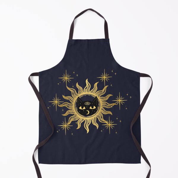 Item preview, Vintage Black Cat Celestial Sun Illustration designed and sold by Amanyscrafts.