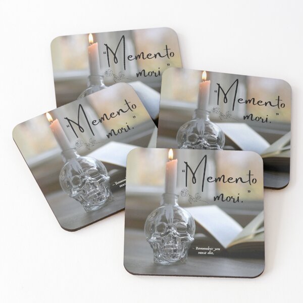 Item preview, Memento Mori Books Skull Dark Academia Quote designed and sold by WildWoodlandWitch.