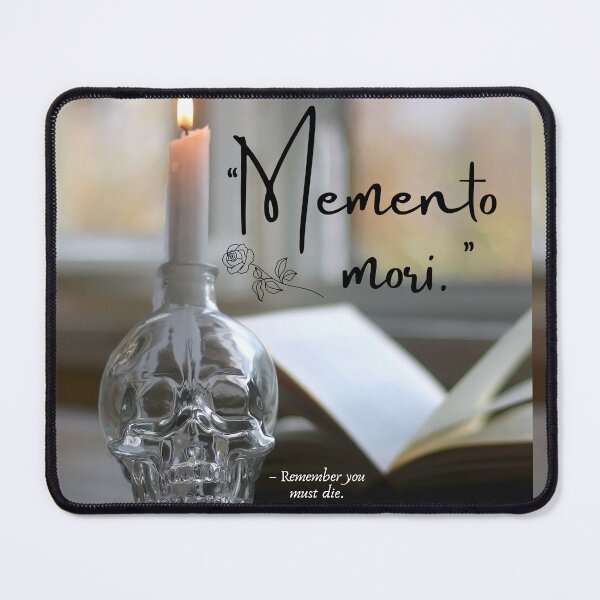 Item preview, Memento Mori Books Skull Dark Academia Quote designed and sold by WildWoodlandWitch.