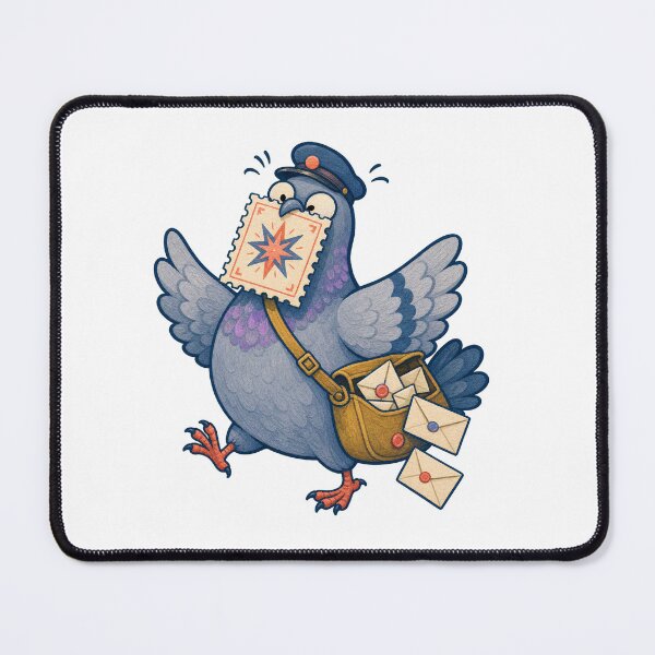 Item preview, Carrier Pigeon Stamp Stuck on Beak designed and sold by GoverArt.
