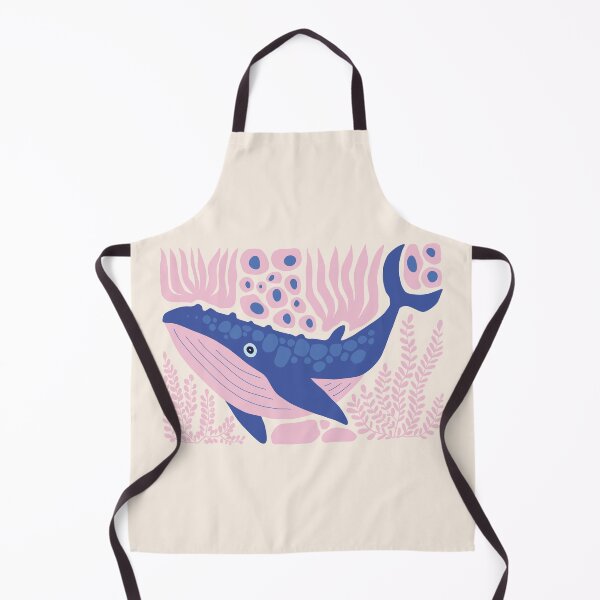 Item preview, Matisse Inspired Blue Whale Abstract Pastel Pink Ocean Art designed and sold by FaizArtShop.