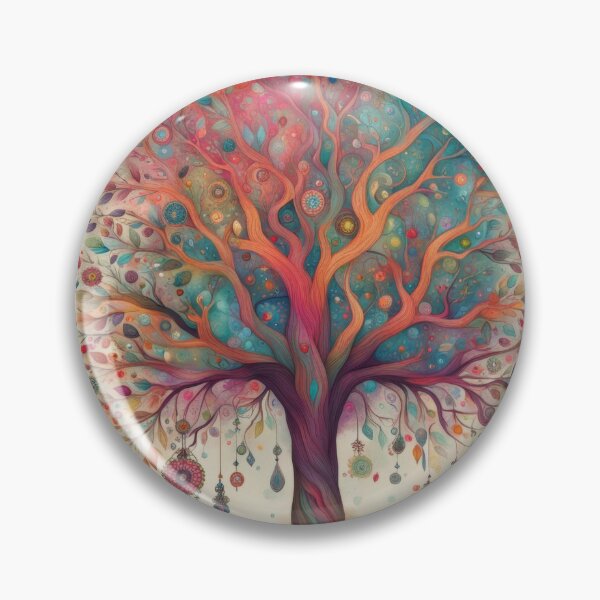 Item preview, Whimsical Colorful Tree of Life Dreamcatcher Watercolor Style designed and sold by pinkal.