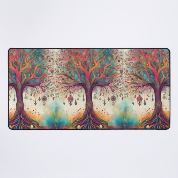 Item preview, Whimsical Colorful Tree of Life Dreamcatcher Watercolor Style designed and sold by pinkal.