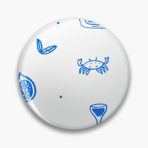 Item preview, Mediterranean Sea and Bistro Pattern in Blue designed and sold by ElizabethCoelho.
