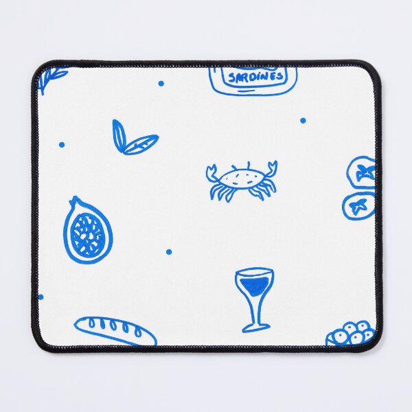 Item preview, Mediterranean Sea and Bistro Pattern in Blue designed and sold by ElizabethCoelho.
