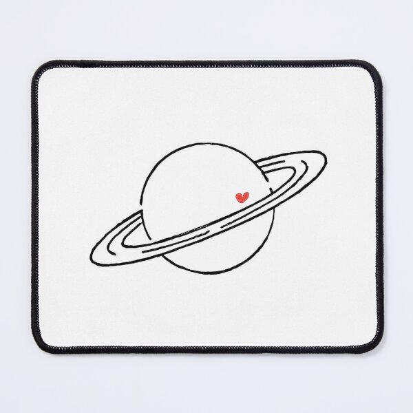 Item preview, Minimalist Saturn Planet Line Art with Heart designed and sold by Bright Stone .