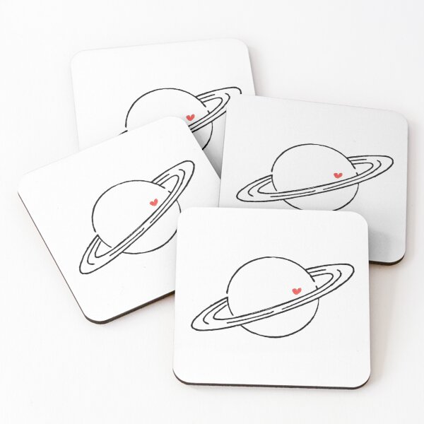 Item preview, Minimalist Saturn Planet Line Art with Heart designed and sold by Bright Stone .