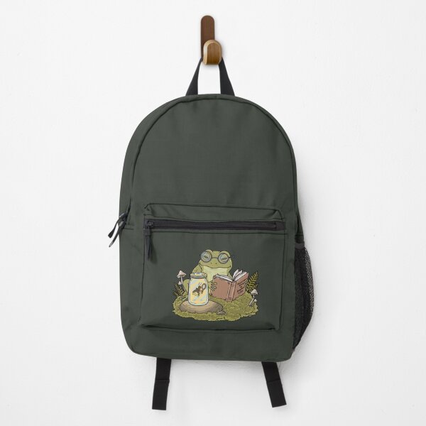Item preview, Frog reading a book, Goblincore botanical art, Cottagecore aesthetic illustration, Toad with glasses designed and sold by LeshanArt.