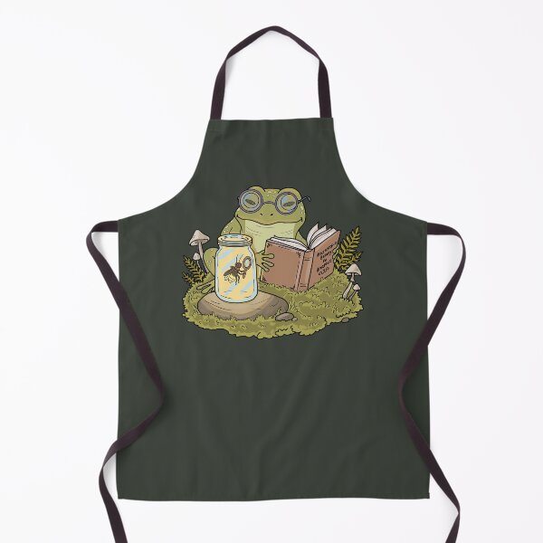 Item preview, Frog reading a book, Goblincore botanical art, Cottagecore aesthetic illustration, Toad with glasses designed and sold by LeshanArt.