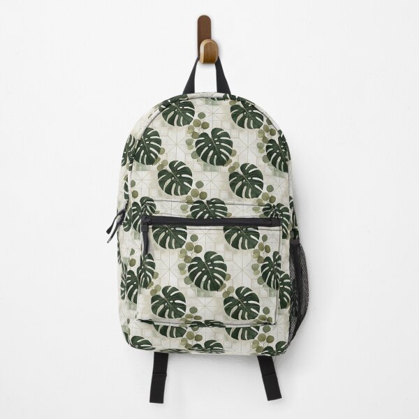 Item preview, Monstera Leaves Geometric Tile Pattern designed and sold by HappyOops.