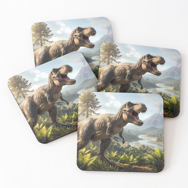 Item preview, B Tyrannosaurus Rex Dinosaur World Jurassic Landscape Art designed and sold by ART ATTACK ZONE.