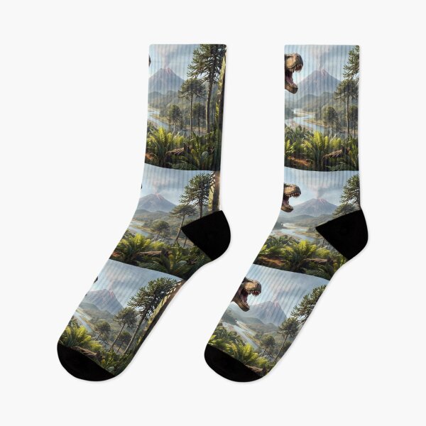 Item preview, B Tyrannosaurus Rex Dinosaur World Jurassic Landscape Art designed and sold by ART ATTACK ZONE.