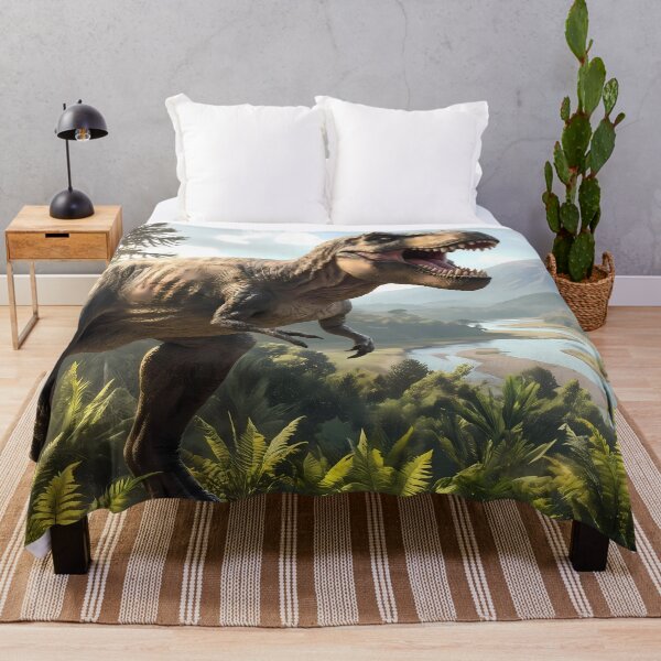 Item preview, B Tyrannosaurus Rex Dinosaur World Jurassic Landscape Art designed and sold by ART ATTACK ZONE.