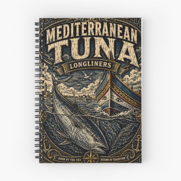 Item preview, Mediterranean Tuna Longliners Malta Fishing Fleet Vintage art designed and sold by RoyalOrderGallery.