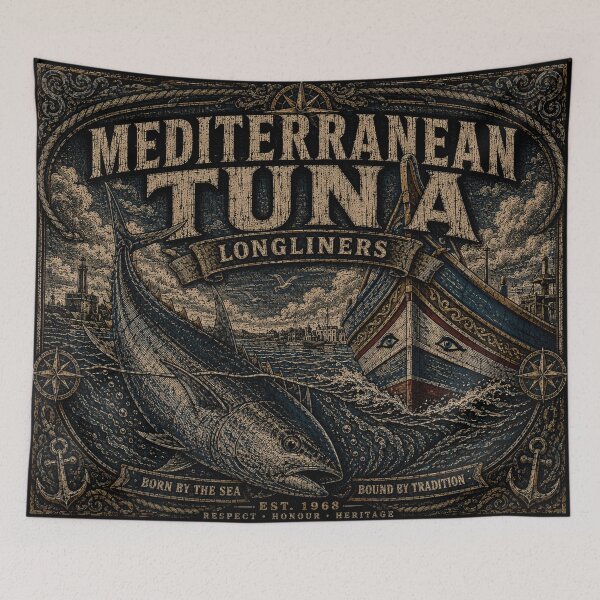 Item preview, Mediterranean Tuna Longliners Malta Fishing Fleet Vintage art designed and sold by RoyalOrderGallery.