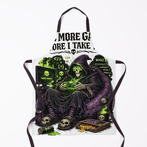 Item preview, One More Game Before I Take You Grim Reaper Gamer – Funny Gothic Gaming Gift designed and sold by SanaCreation13.
