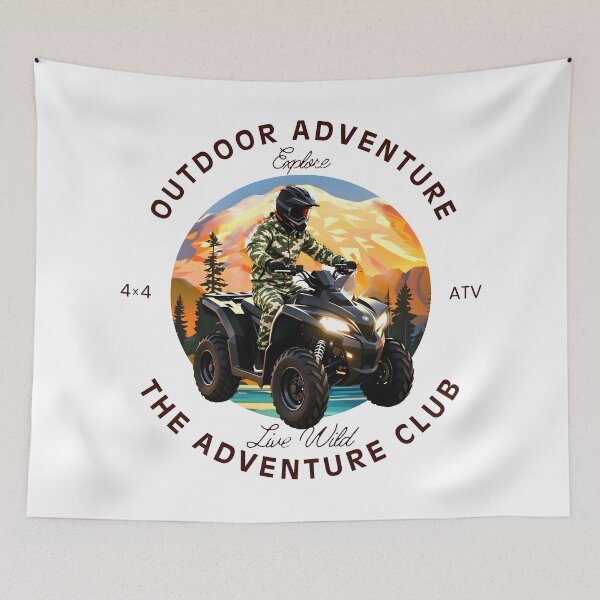 Item preview, ATV Adventure Club | Retro Off-Road Vintage T-Shirt Design designed and sold by Spirit of Siam.