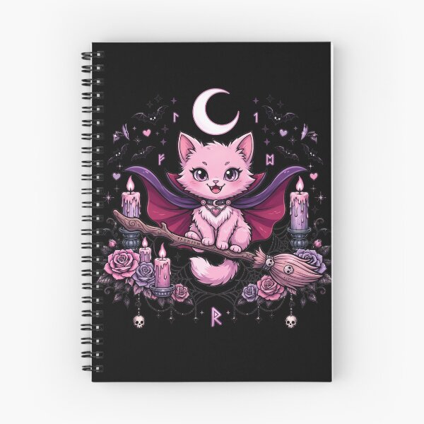 Item preview, Escoba de Halloween, gato kawaii designed and sold by Applecrunch.