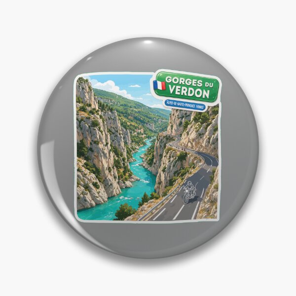 Item preview, Gorges du Verdon D23 Grand Canyon of Europe France Sticker TShirt 06 designed and sold by OuterShellUK.