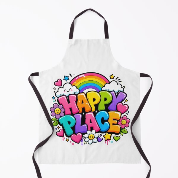 Item preview, HAPPY PLACE Graffiti Sticker PNG | Colorful Kawaii Aesthetic Typography | Cute Rainbow Vinyl Decal for Laptop, Journal, Water Bottle & Planner designed and sold by Stylestickers55.
