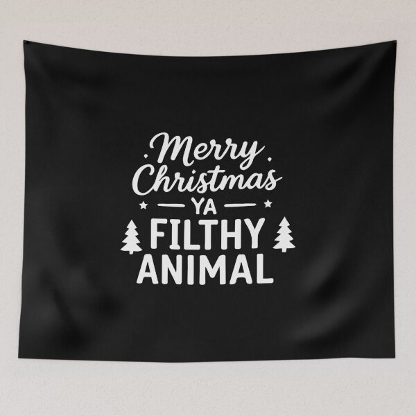 Item preview, Merry Christmas Ya Filthy Animal – Festive Holiday Art designed and sold by Tklezardesigns.