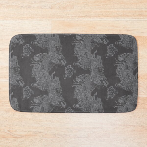 Item preview, Black and Gray Liquid Marble Swirl Abstract Pattern designed and sold by CaramelCo.