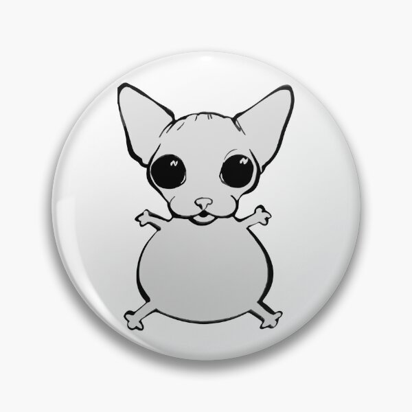 Item preview, Cute Big Belly Bald Cat | Chubby Hairless Kitty | Adorable Animal Illustration designed and sold by GeekMix.