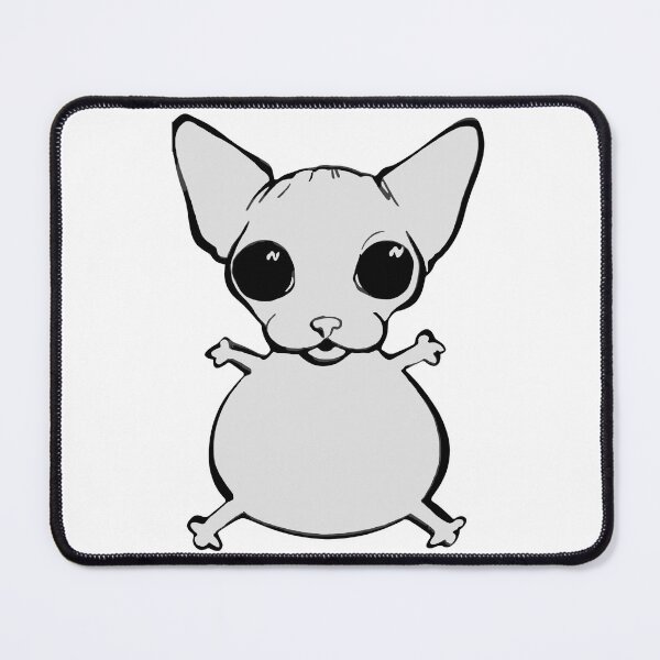 Item preview, Cute Big Belly Bald Cat | Chubby Hairless Kitty | Adorable Animal Illustration designed and sold by GeekMix.