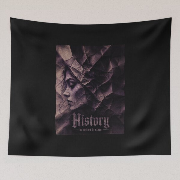 Item preview, History Is Written In Scars Dark Aesthetic Gothic Art designed and sold by TSshirtShoppe.