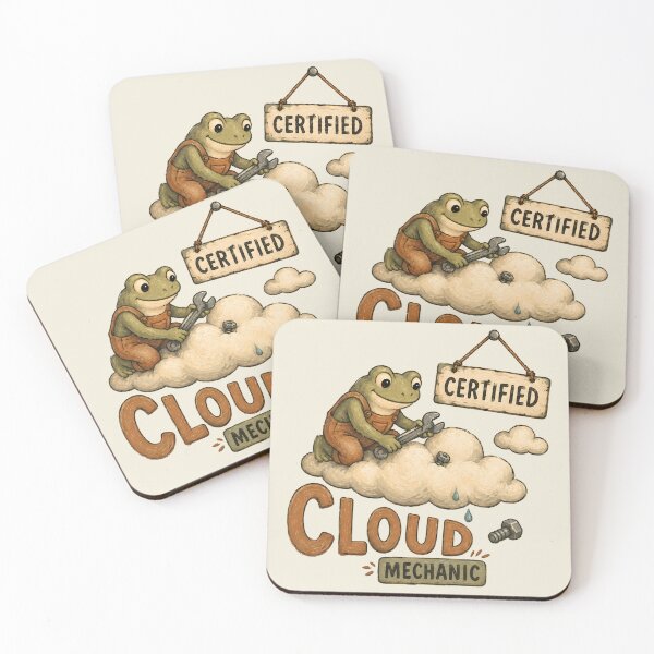 Artikelvorschau, Cloud Mechanic Frog Lustiges Programmierer-Wortspiel-Design entworfen und verkauft von VIVID COLORS CLUB.