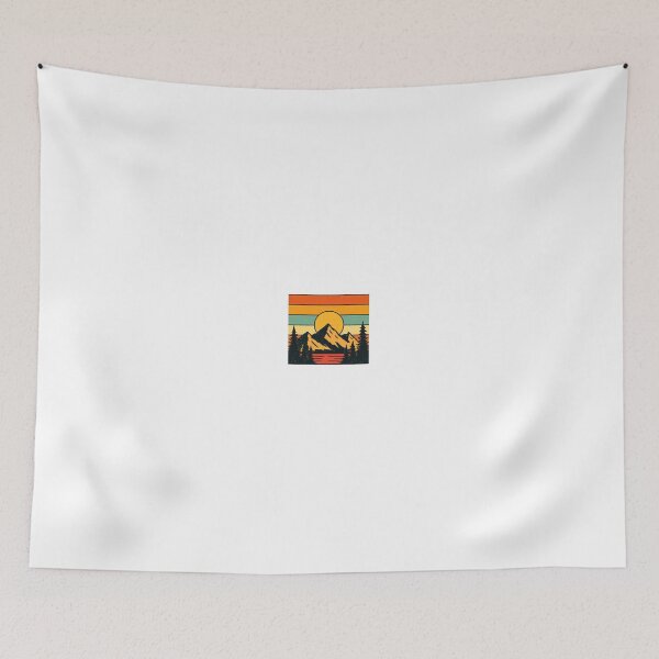 Item preview, Retro Sunset Mountain Landscape Vector Illustration designed and sold by Mount03.