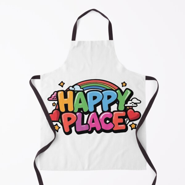 Item preview, HAPPY PLACE Colorful Graffiti Sticker | Cute Rainbow Aesthetic PNG | Positive Vibes Vinyl Decal Gift designed and sold by Stylestickers55.