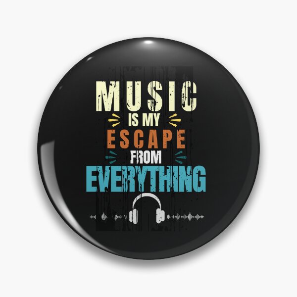 Item preview, Music Is My Escape From Everything Headphones Design designed and sold by Joyful-Pixel.