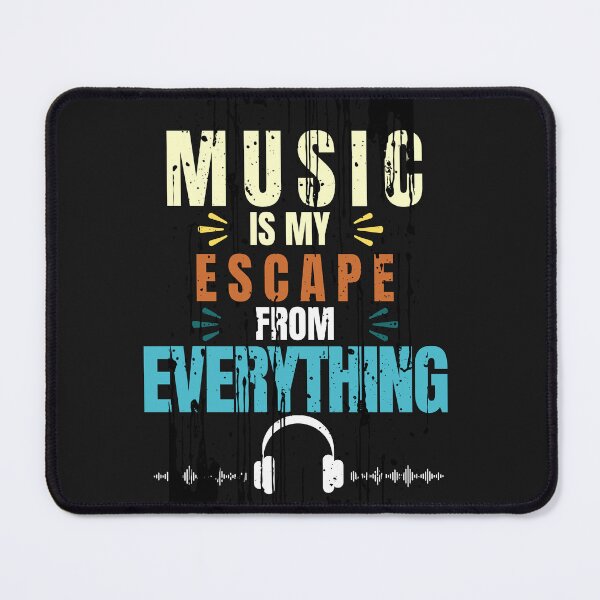 Item preview, Music Is My Escape From Everything Headphones Design designed and sold by Joyful-Pixel.