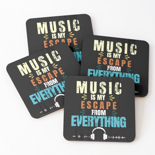 Item preview, Music Is My Escape From Everything Headphones Design designed and sold by Joyful-Pixel.