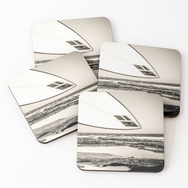 Item preview, Black and white surf board landscape monte clérigo Portugal  designed and sold by Sinnopilar.