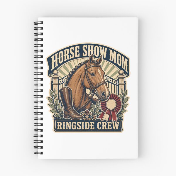 Item preview, Horse Show Mom Shirt Vintage Ringside Badge designed and sold by Freshloop Studio | Whimsical Vintage Art.