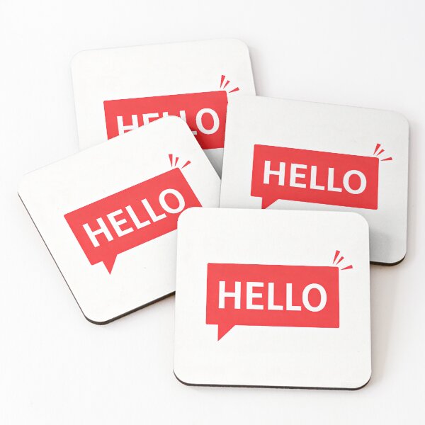 Item preview, Red Hello Speech Bubble Minimal Graphic designed and sold by a575642903.