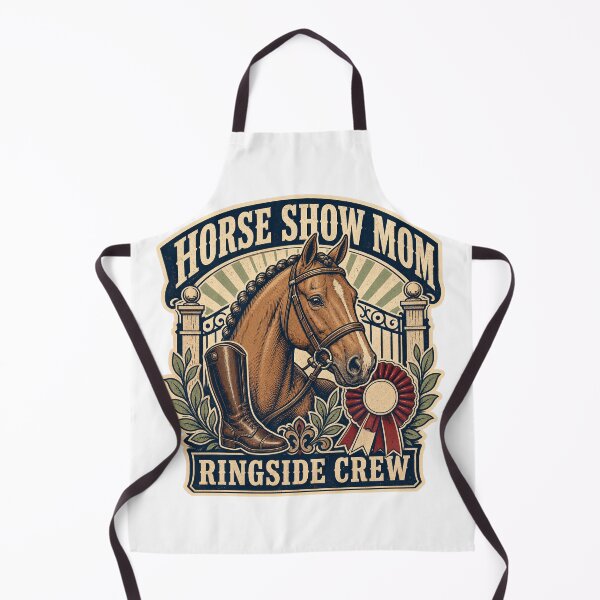Item preview, Horse Show Mom Shirt Vintage Ringside Badge designed and sold by Freshloop Studio | Whimsical Vintage Art.