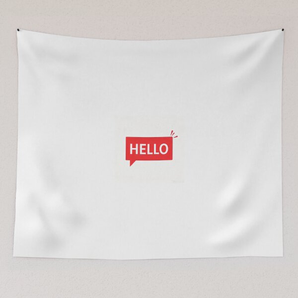 Item preview, Red Hello Speech Bubble Minimal Graphic designed and sold by a575642903.