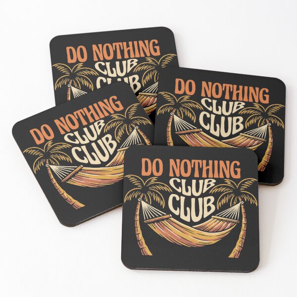 Item preview, Do Nothing Club Tropical Hammock Palm Trees Vintage Vacation designed and sold by TeNovaStudio.
