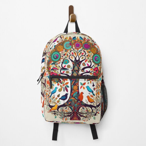 Item preview, Folk Art Tree of Life Birds and Botanical Patterns designed and sold by pinkal.