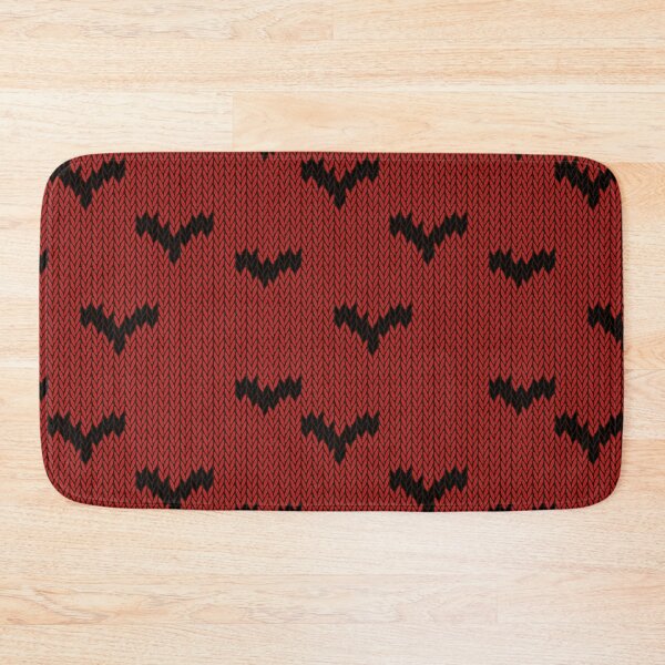 Item preview, Red and Black Knitted Bat Pattern - Spooky Halloween Gothic Knit Design designed and sold by Caterina@.